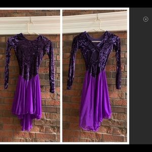 Purple GK Figure Skating Dress Adult XSmall/S Youth L